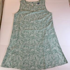 Rip Skirt Sleeveless Dress Medium Green/White Short